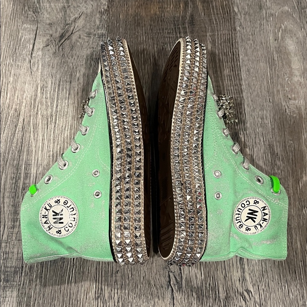 FREE PEOPLE NIB Nan ku sneakers revolve green - 37 - Picture 6 of 7